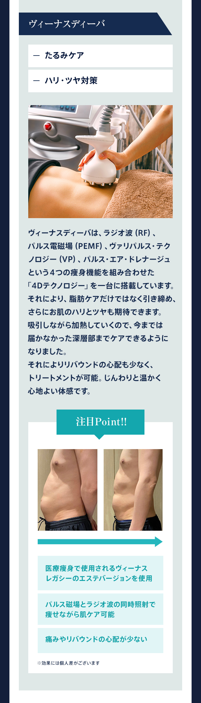 ヴィーナスディーバでたるみケア・ハリ・ツヤ対策